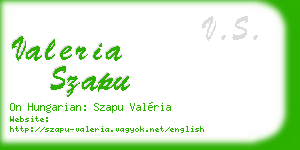 valeria szapu business card